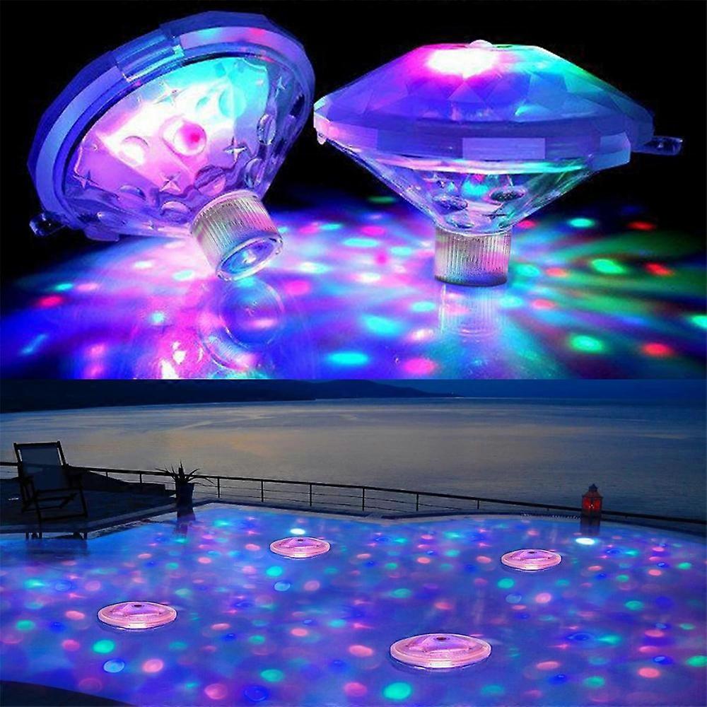 2PCS Floating Pool Lights,LED Color Changing Pool Lights with 8 Modes