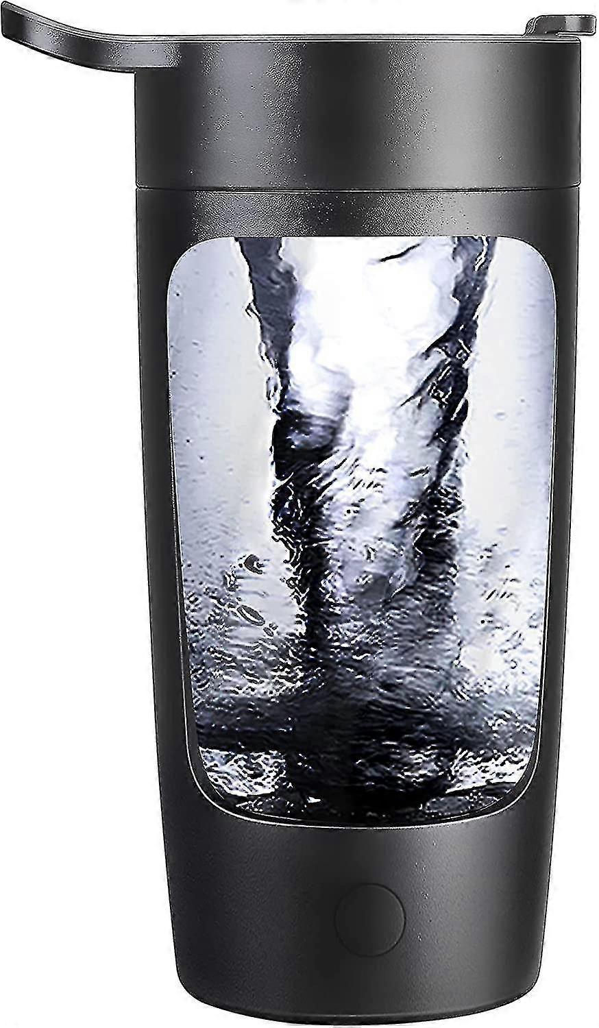 電気シェーカーボトル、プロテインミックス用22オンスシェーカーボトル、USB充電式(ブラック)_happyshop-JKSHD