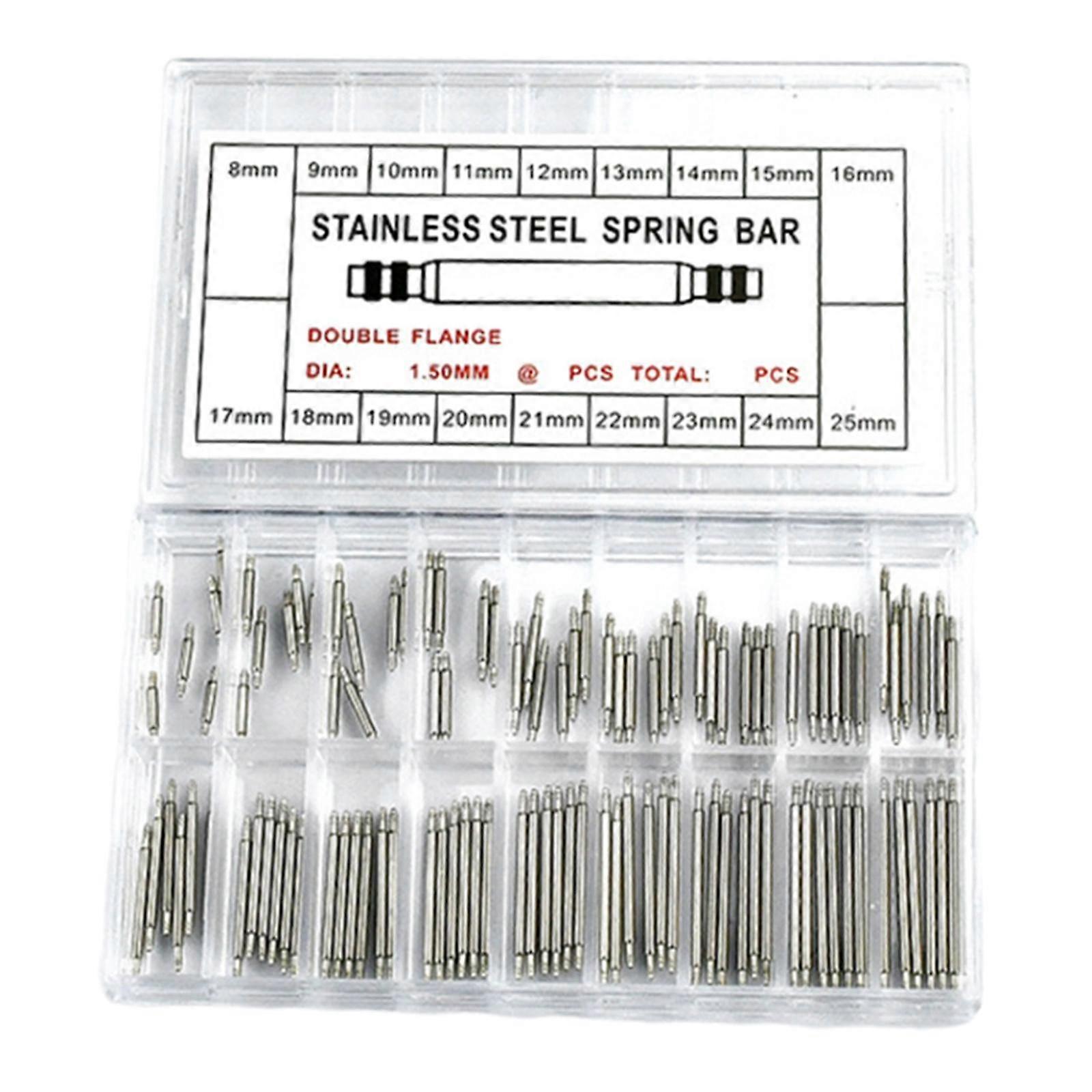 144x Watch Bands Spring Bars 8-25mm Release Repair Kit Replacement 18 Different Sizes