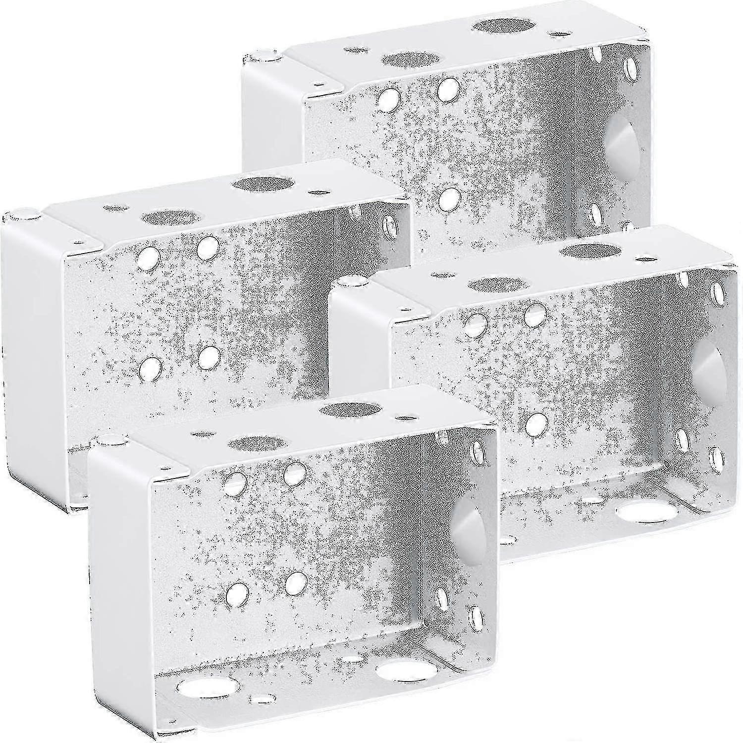 4 Pieces Blind Brackets 2 Inch Low Profile Box Mounting Bracket For Headrail (white)