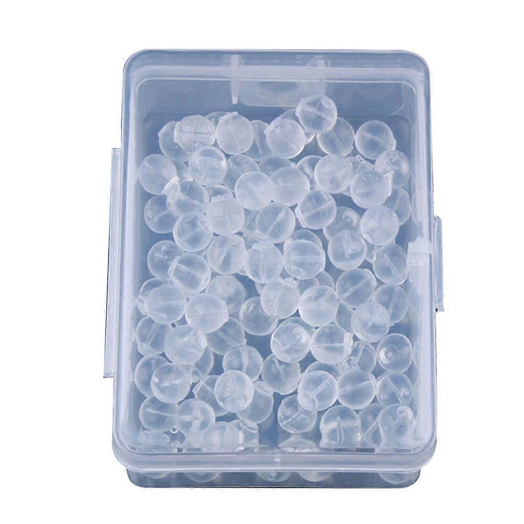 100x Clear Hamburger Shaped Earring Backs Stopper Safety Plastic Hypoallergenic