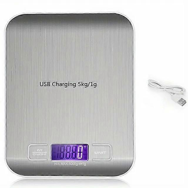 Kitchen Digital Scale Multi-function Portable Weighing Scale LCD Display USB Charging Electronic Scales Baking Measuring Tools