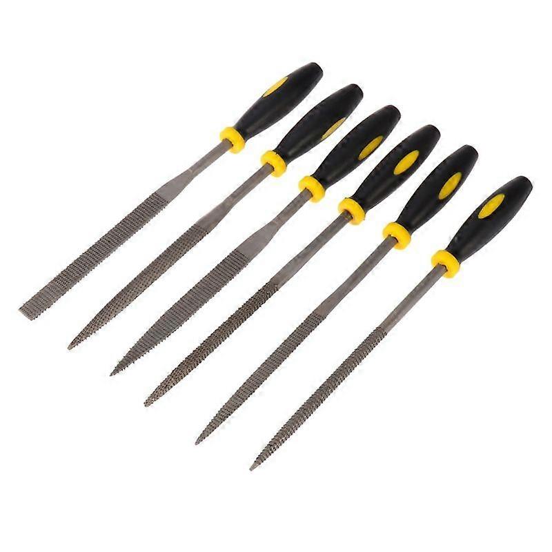6pcs Wood File Set 140x3mm Poignées de main confortables Mini Wood Rasp File Tools
