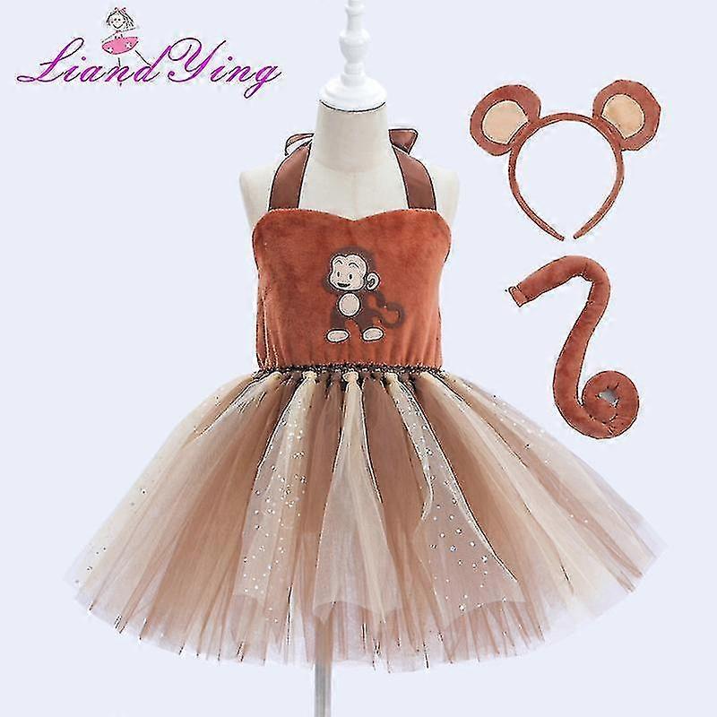 漫画モンキーガールドレスロールプレイガールパフォーマンスダンスドレスギフト