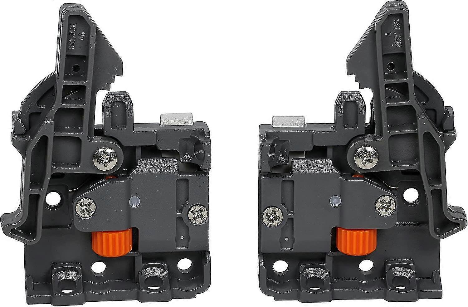 Pair of  Undermount Drawer Slide Plastic Front Locking Device, Grey with Screws Included