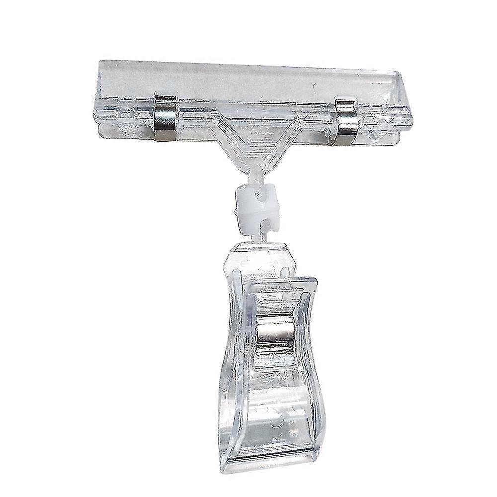 5 Pack Clear Plastic Rotatable POP Clip-on Style Merchandise Sign Display Clip Tag Holders