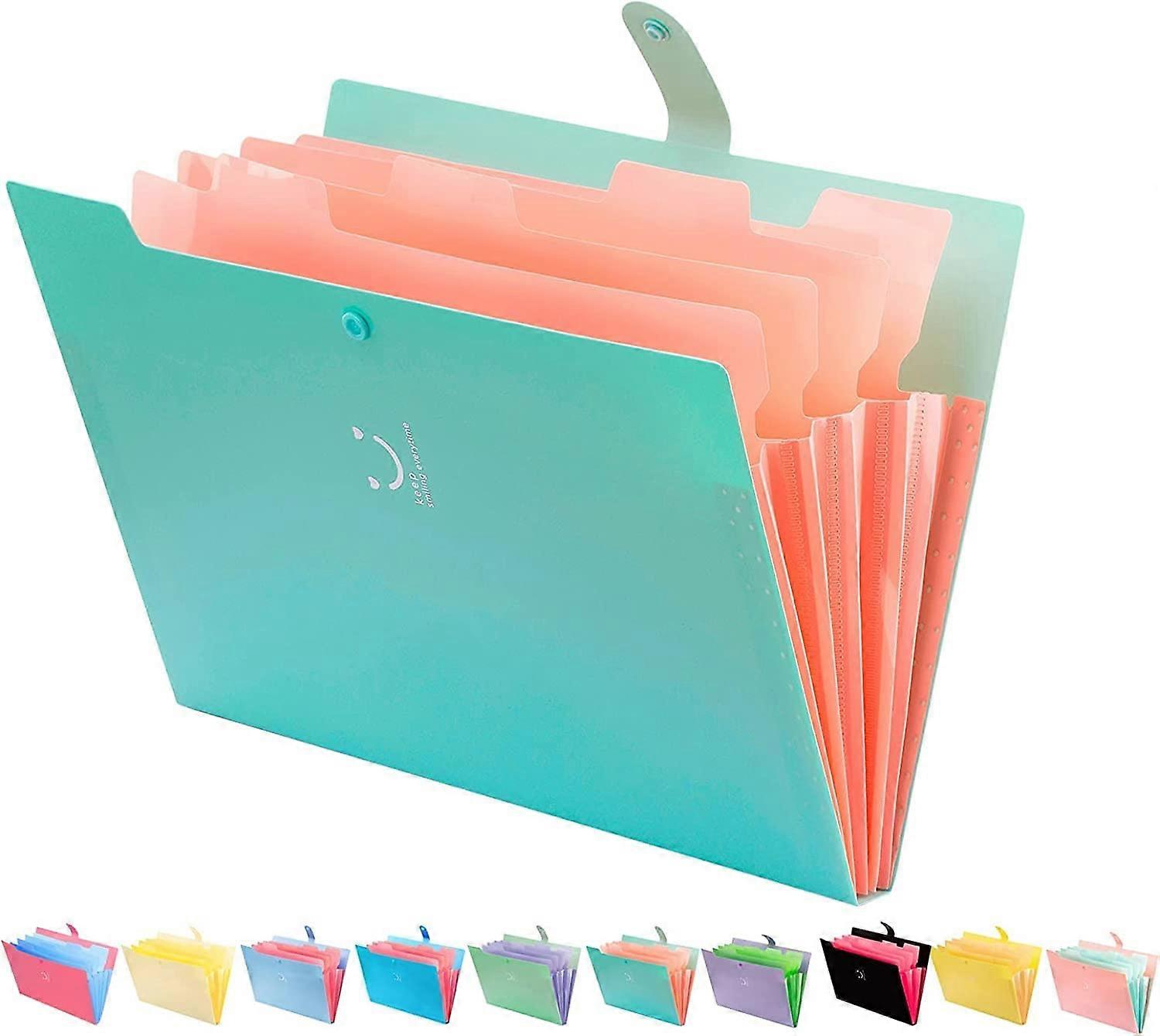 Expanding File Folder, Cute Folder for Important Documents 5 Pocket Folder Organizer