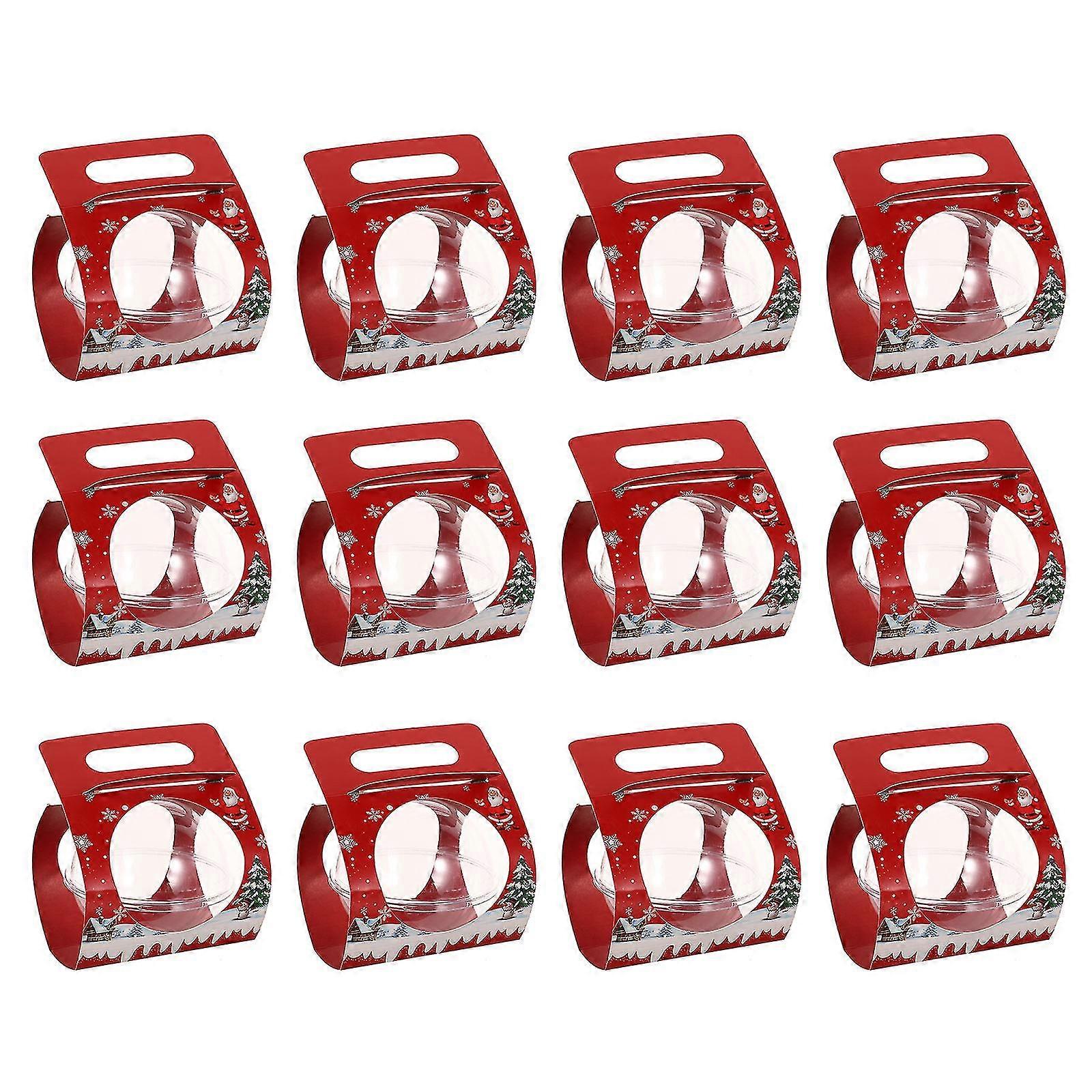 12 Sets Of Handheld Baking Cake Packing Boxes Pudding Dessert Storage Boxes