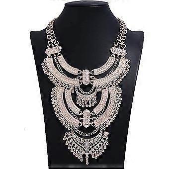 Bohemian Statement Coin Necklace & Earrings Set – Punk Ethnic Style Jewelry For Women - View #14