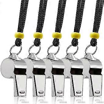 high quality Pack Whistle With Adjustable Lanyard, Referee Whistle For Teachers And Kids Metal, Sports Whistle, E