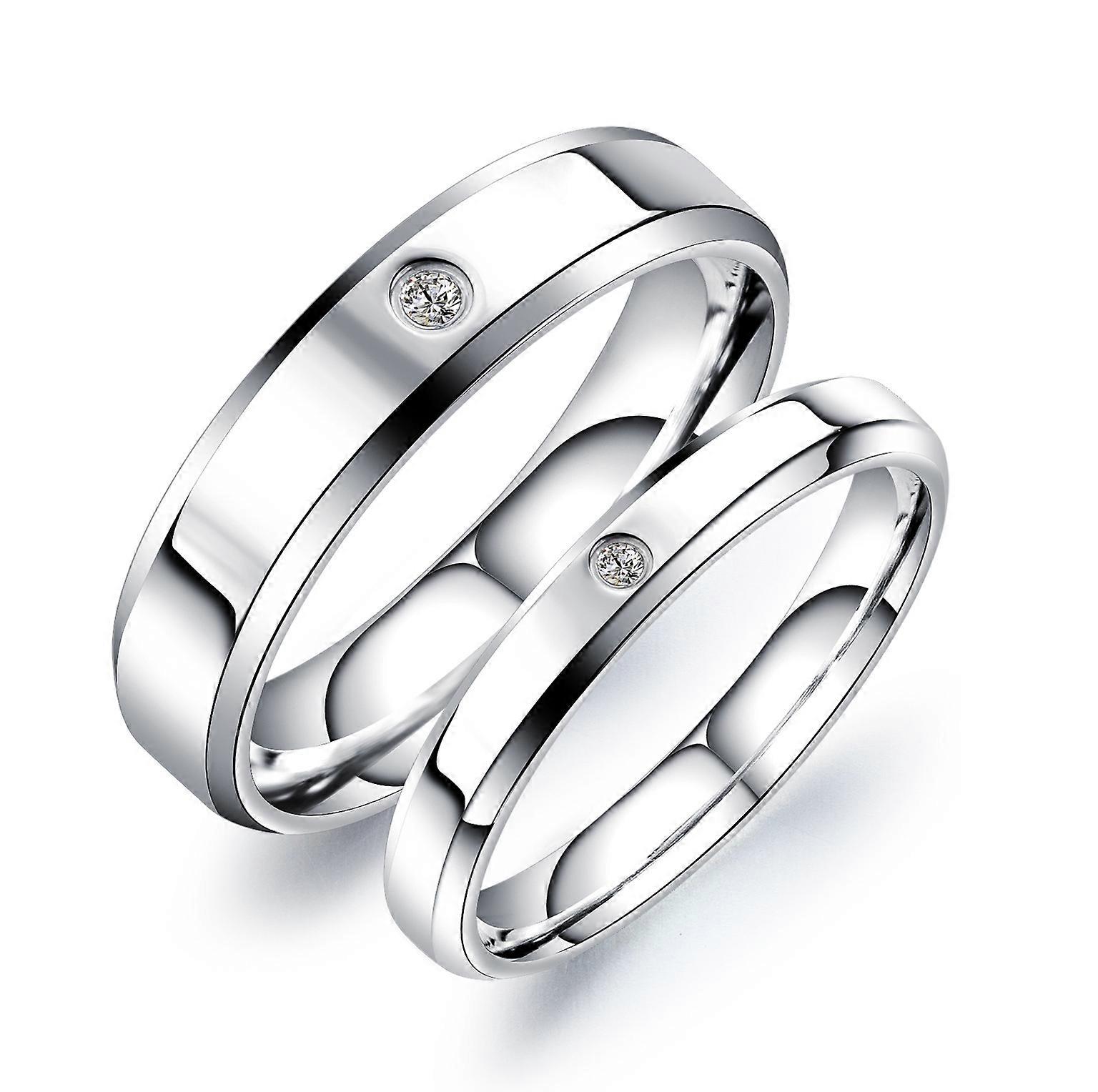Titanium Couple Ring Men Women Matching Promise Wedding Engagement Ring Promise Ring
