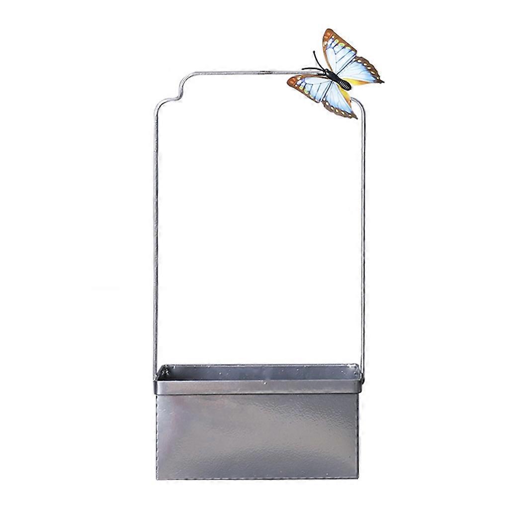 Indoors or Outdoors Rectangular Iron Flower Vase Tabletop Home Room Decors