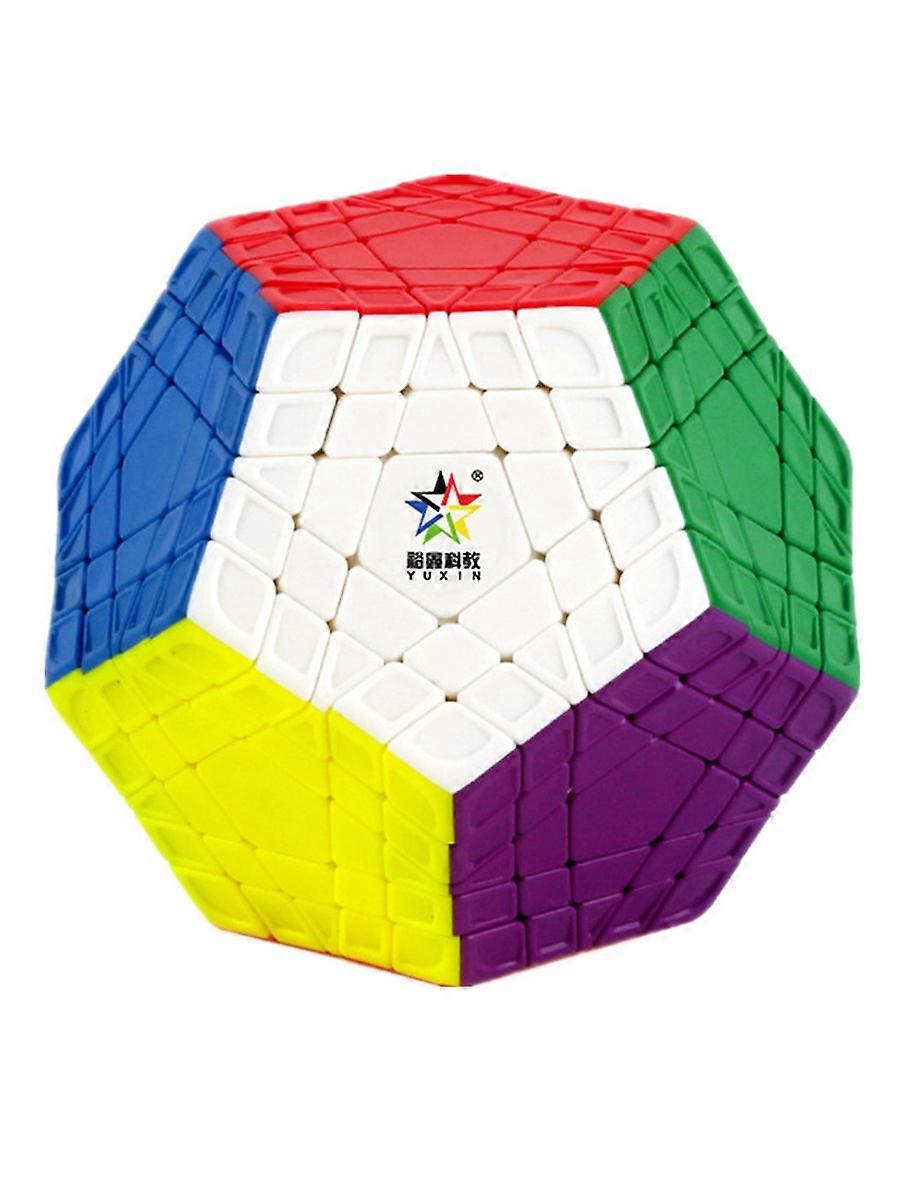 YuXin Huanglong Gigaminx Cube Stickerless 5x5 Dodecahedron Puzzle Cube Speed 12 faces Megaminx Magico Cubo Toy Children's Gift