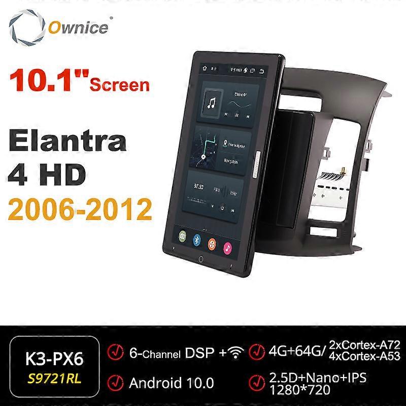 1080P Tesla style PX6 13.3" Android 10.0 Car DVD Player Auto Rotatable Navigation autoadio For Hyundai Elantra 4 HD 2006-2012