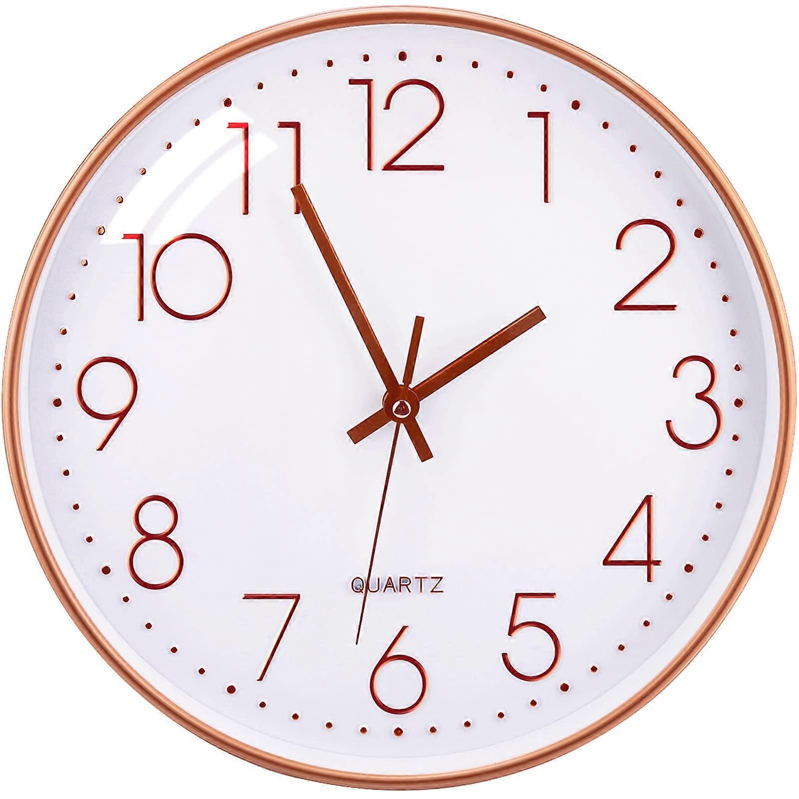 Number Wall Clock, 30cm Silent Wall Clock, Plastic, Wall Pendulum Clock, Quartz Wall Clock, No Noise