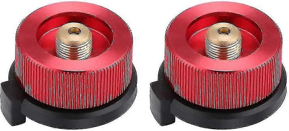 موصل موقد التخييم، 2 قطعة محول غاز التخييم، محول اسطوانة الغاز، موصل موقد للتخييم موقد موقد الموقد (أحمر) [شحن مجاني] Z