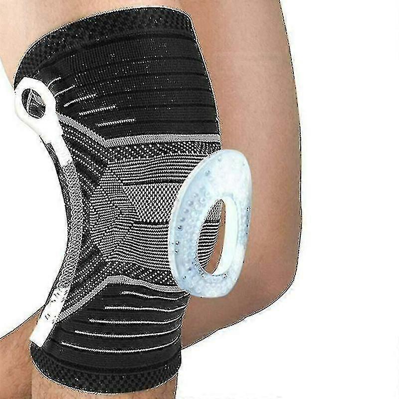 Knee Brace Support With Silicone Strips Breathable Decompression Kneepad Practical Sports