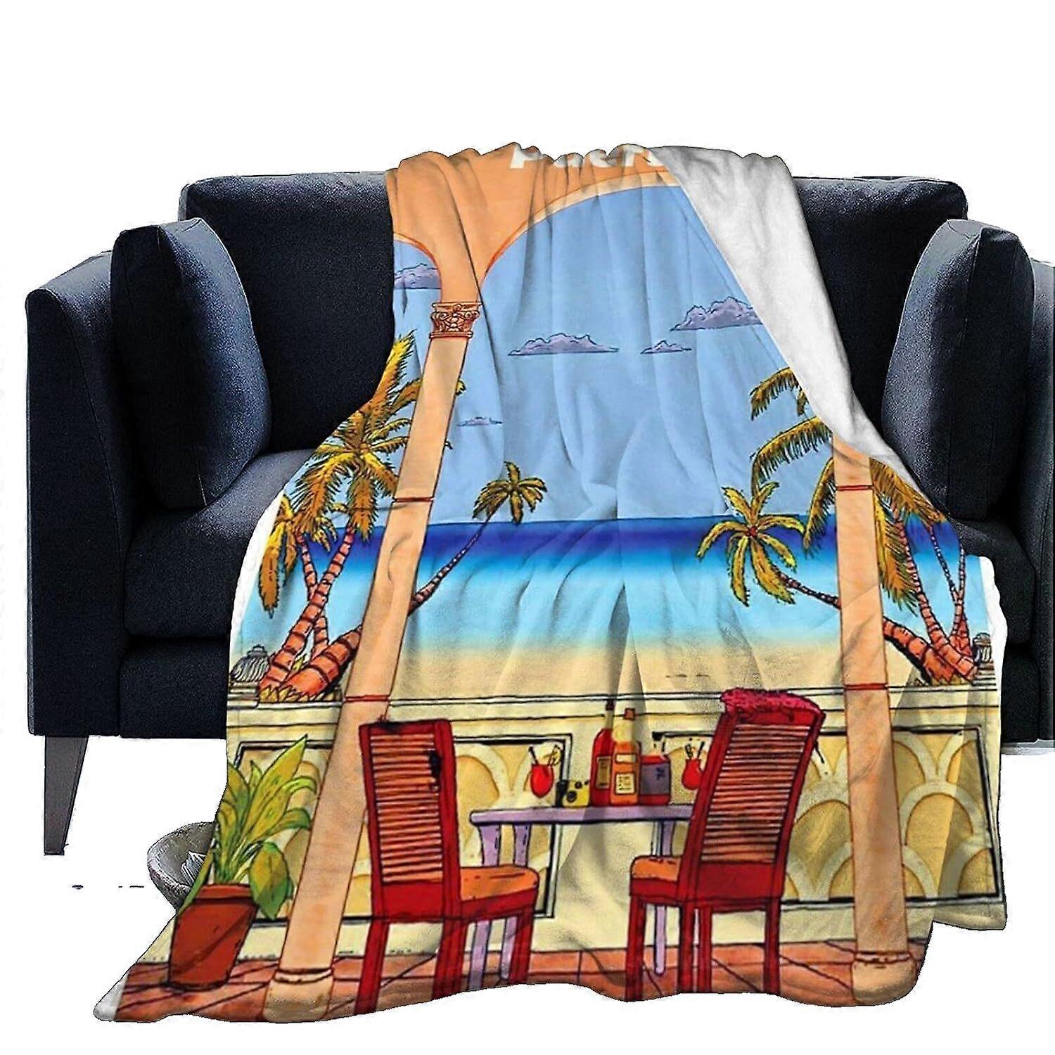 Cobertor de Lã de Porto Rico Cobertor de Lã Micro Ultra-Macio para Cobertores de Sofá de Quarto e Mantas-R1621