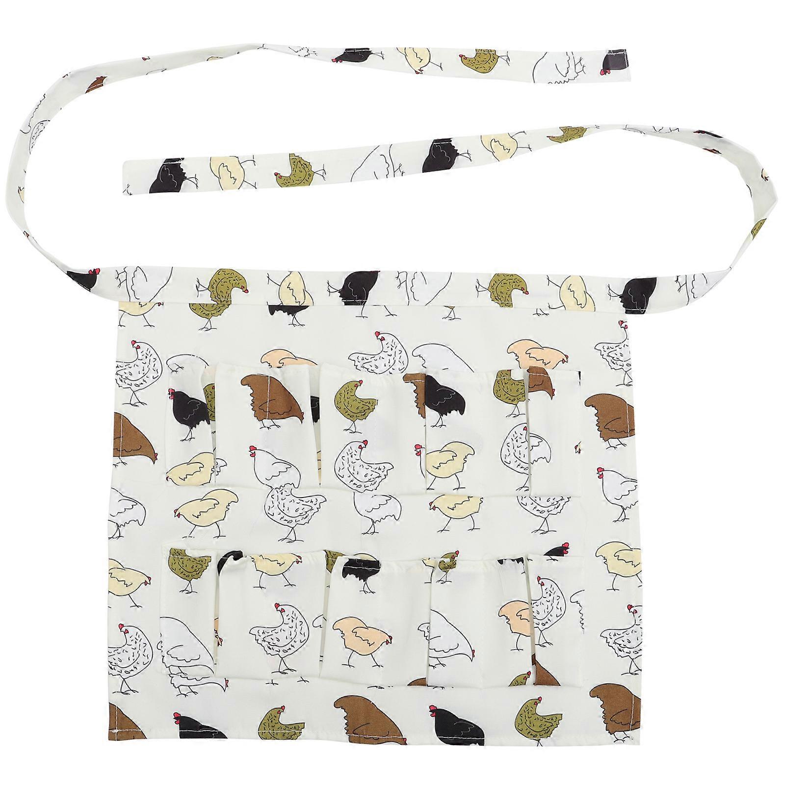Creative Eggs Gathering Apron Cloth Duck Eggs Hen Eggs Apron with Pockets