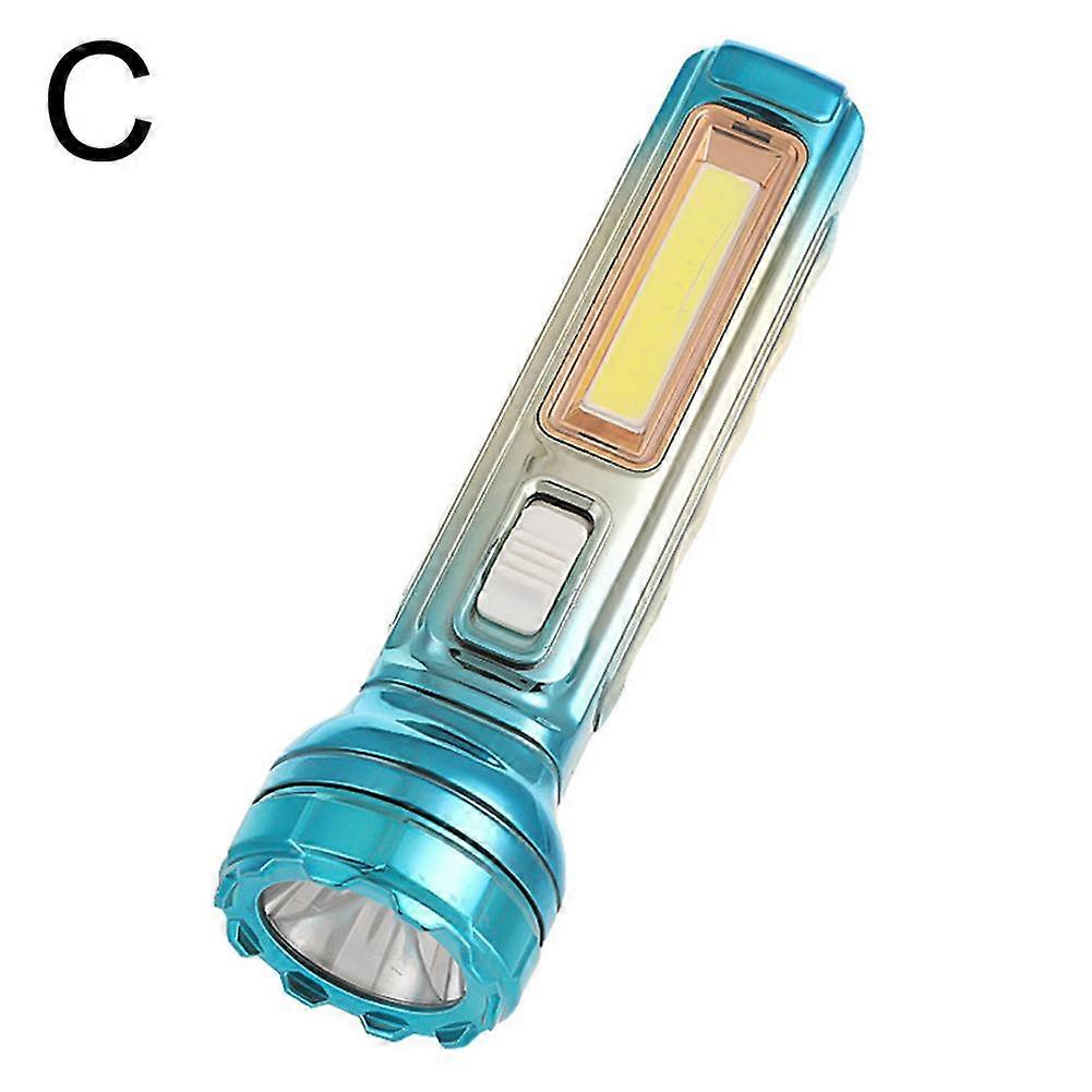 Solar Flashlight Small LED Torch Light Mini Super Bright Penlight USB COB