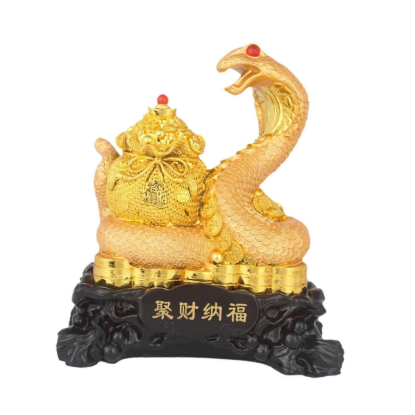Year of Snake Sculpture 2025 Chinese New Year Gift for Office Entrance Shelf S