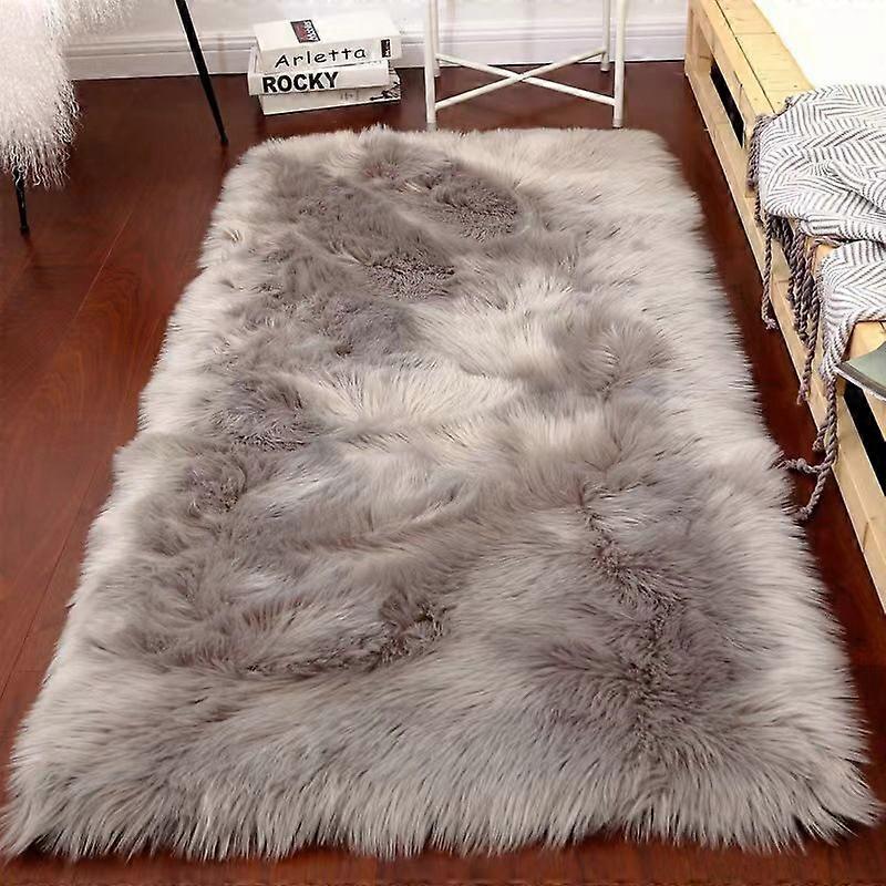 1pcs plush carpet bedroom bedside 60*60cm gray