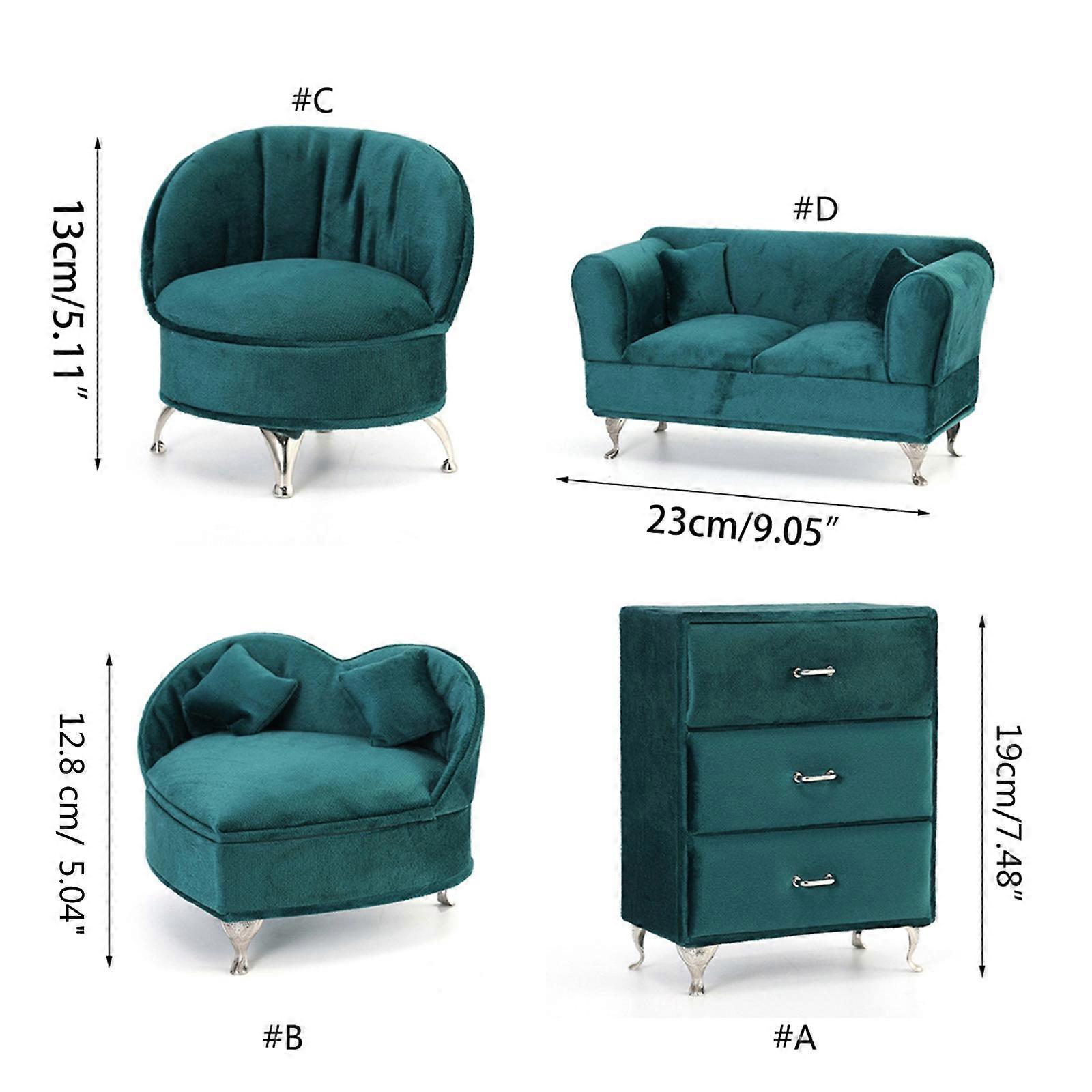 Grünes Samtsofa Schmuck Display Box Aufbewahrung für Case Organizer Halter