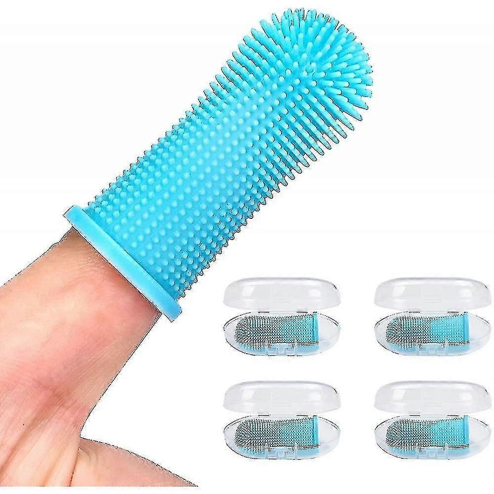 Dog Toothbrush 4 Pack , Finger Toothbrush Kit B NUS