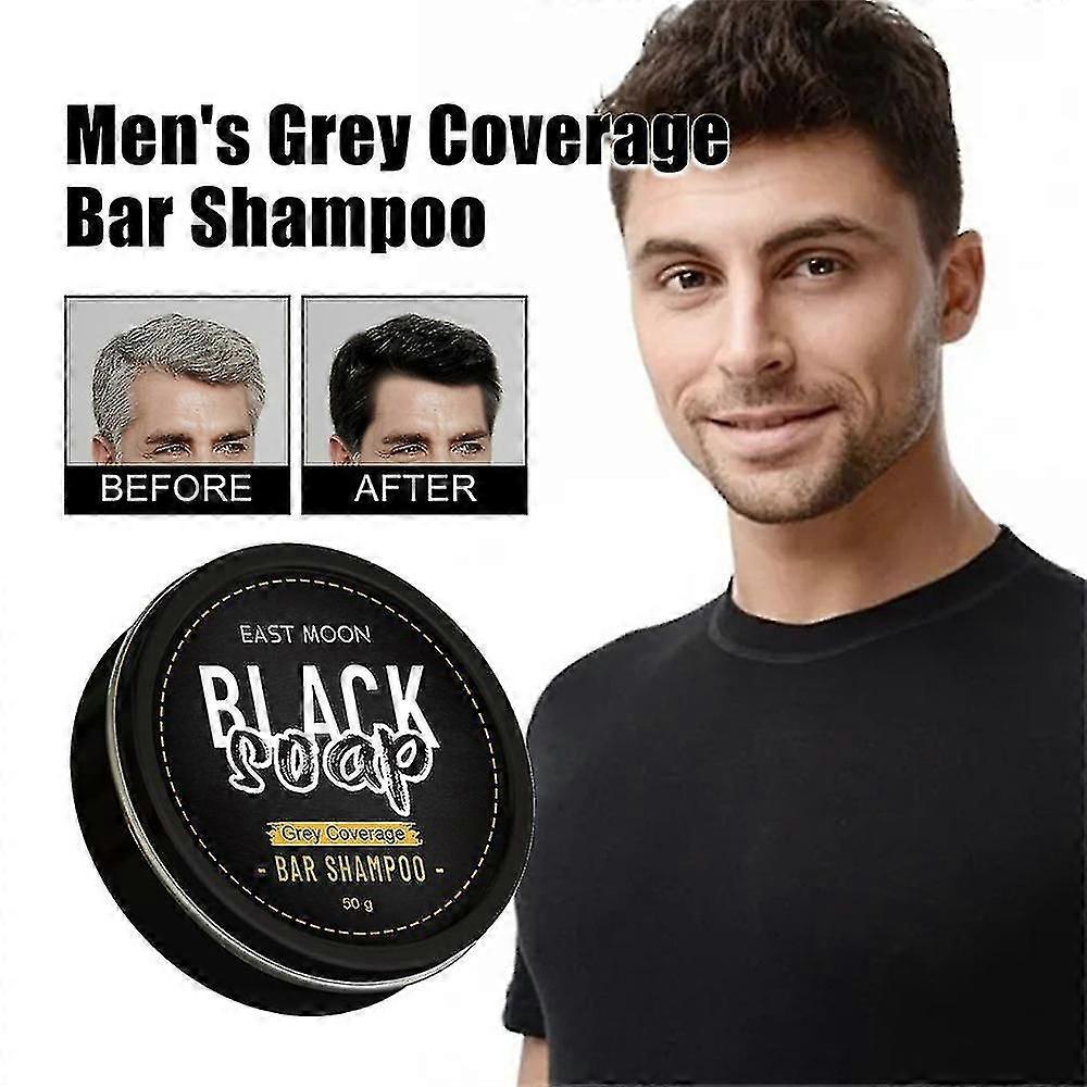 2x Hair Coverage Soap,hair Darkening Compressed Shampoo Soap Bar