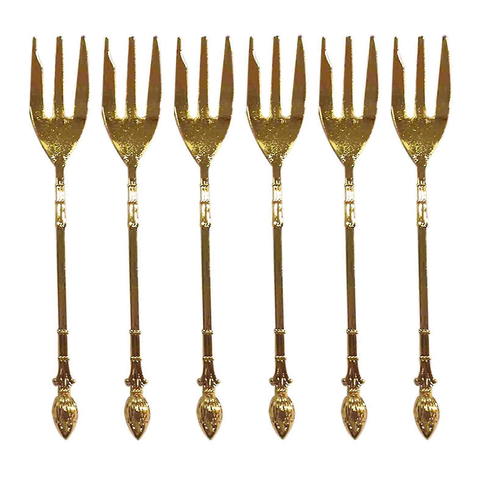 Creative Swan Shape Storage Rack with 6 Forks/ Spoon Coffee Dessert Dinnerware Set for Fruit