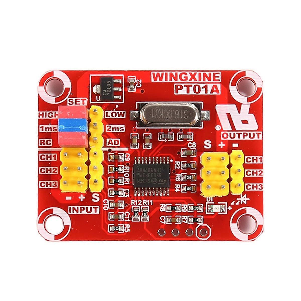 PT01B Model Aircraft Receiver Signal to Voltage Signal, Three-Way Servo Signal to 0-5V Analog Volta