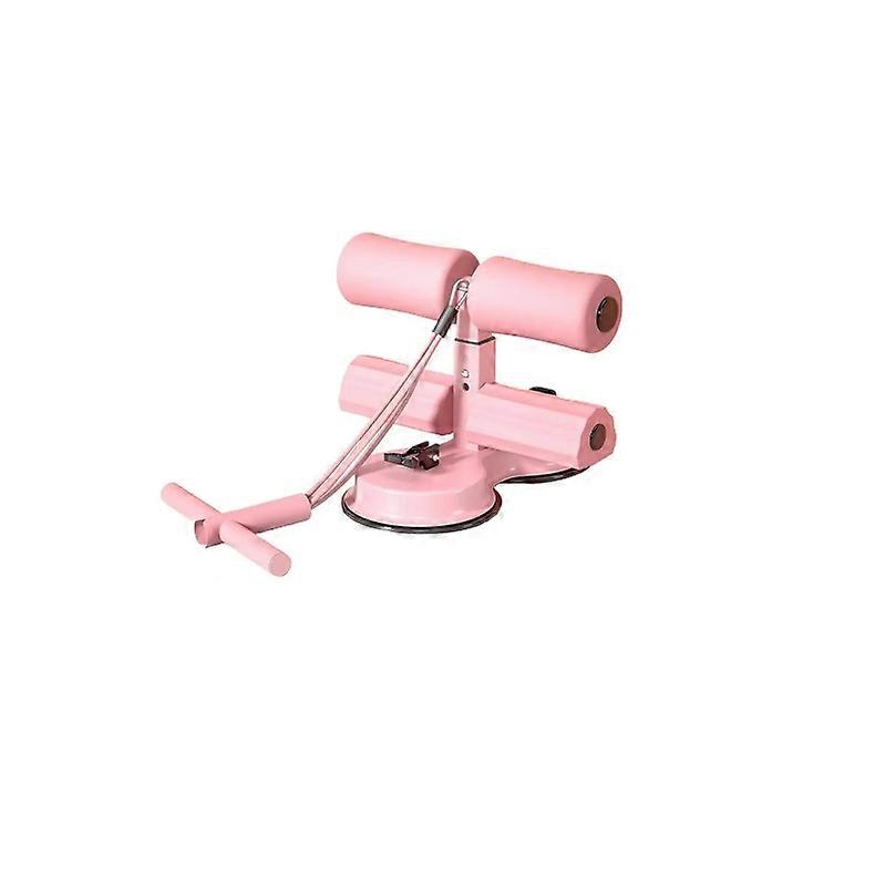 ABSトレーニング補助装置、ABSホームジム用のポータブルシットアップエクササイズ機器、ダブル吸盤ダブルバーテンションベルトピンク