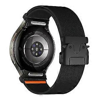 Press Button Connector Parachute Buckle Elastic Nylon Watch Band For Samsung Galaxy Watch 7 / 6 / 5 / 4