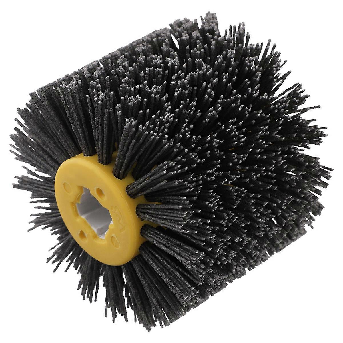 80Grit Abrasive Wire Drawing Wheel Nylon Wire Drum Burnishing Brush