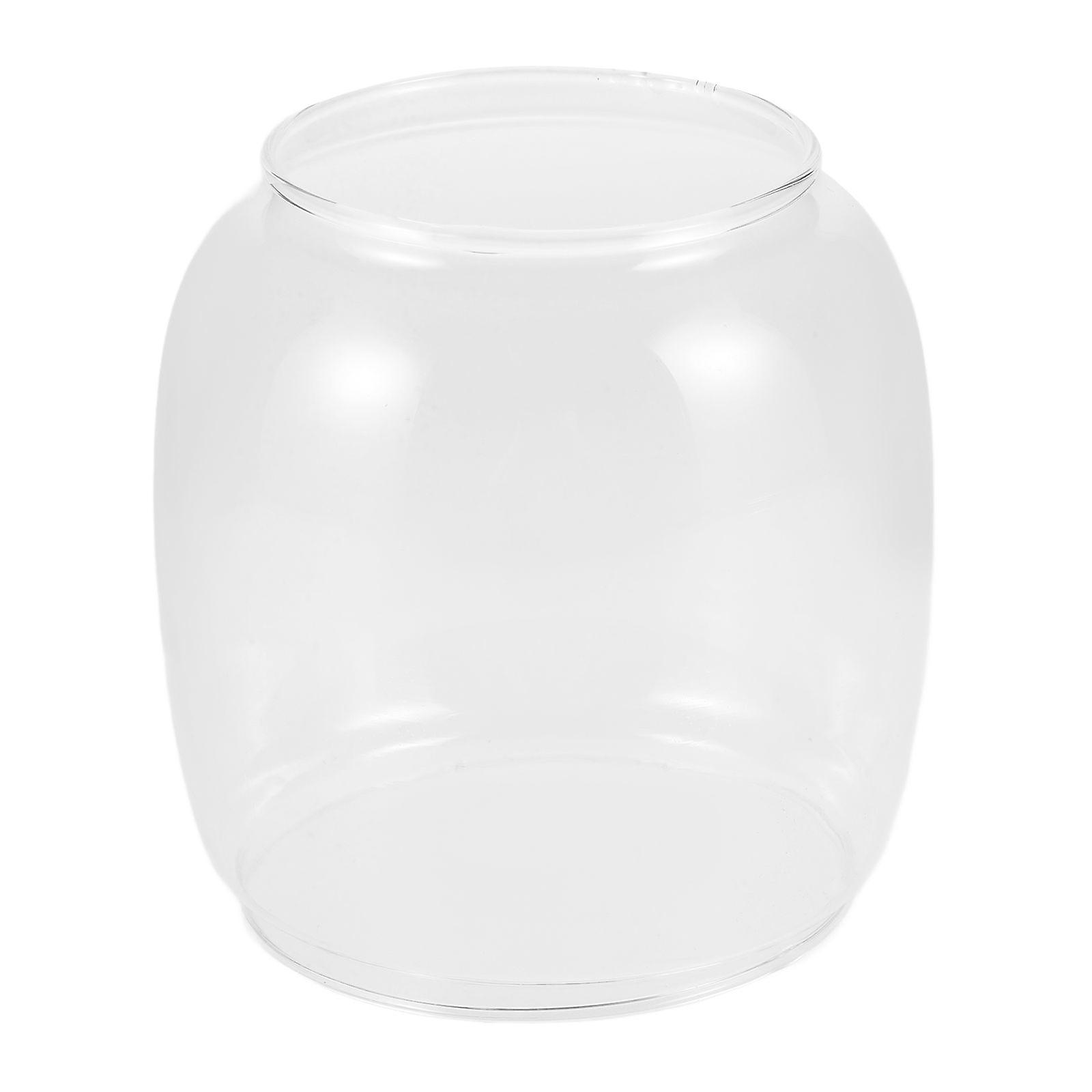 מנורת שמן ארובה אהיל מנורת נפט זכוכית שקופה גבוהה אהיל החלפת מנורה וינטאג 'מחזיק פמוטים החלפת מנורת נפט גלובס