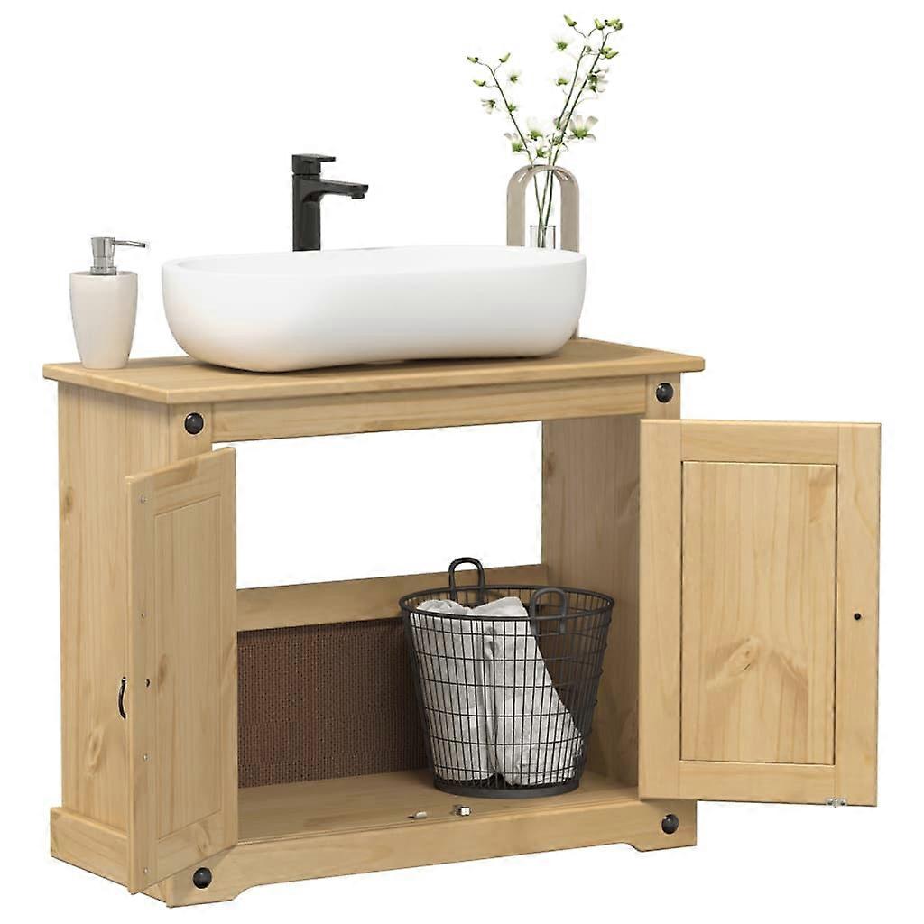 Washbasin cabinet Corona 73x33x60 cm solid pine wood