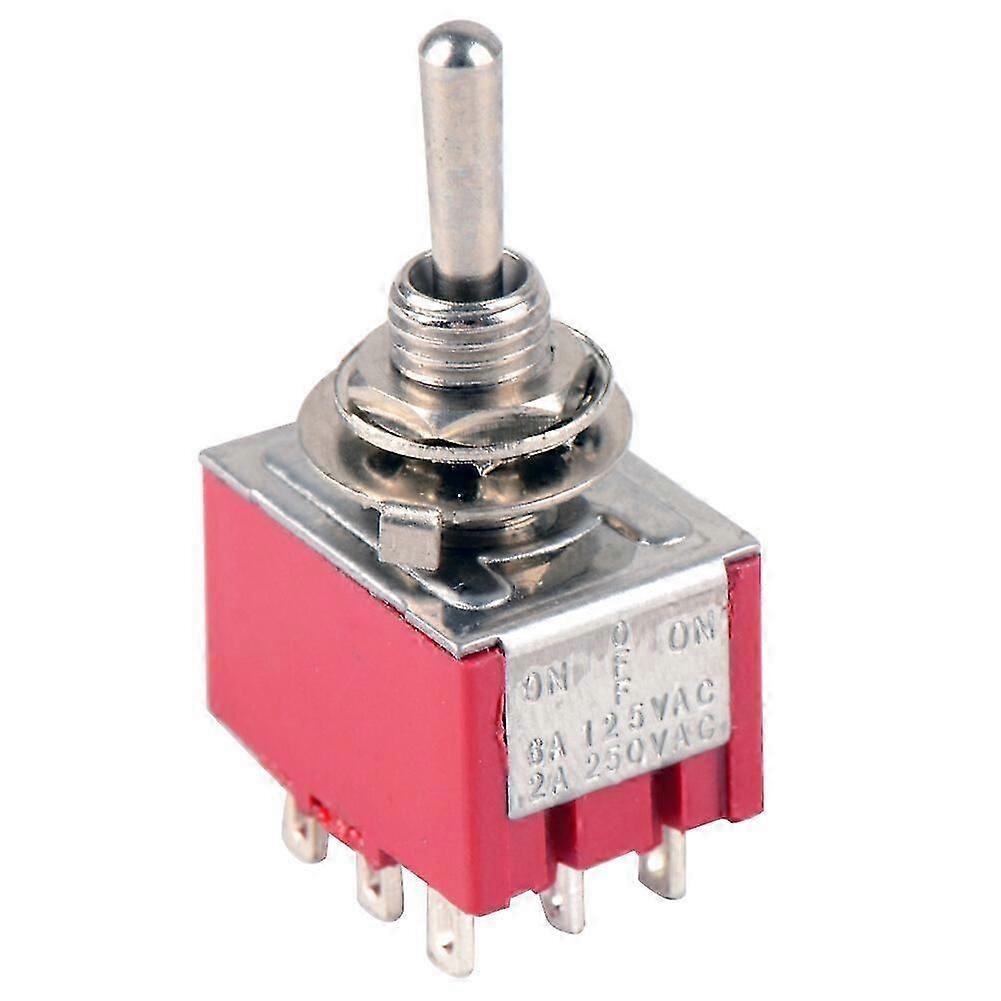 New Arrive 3-Position 9-Pin SPDT ON-OFF-ON Button Switch in Red (No Brand) - 150 characters