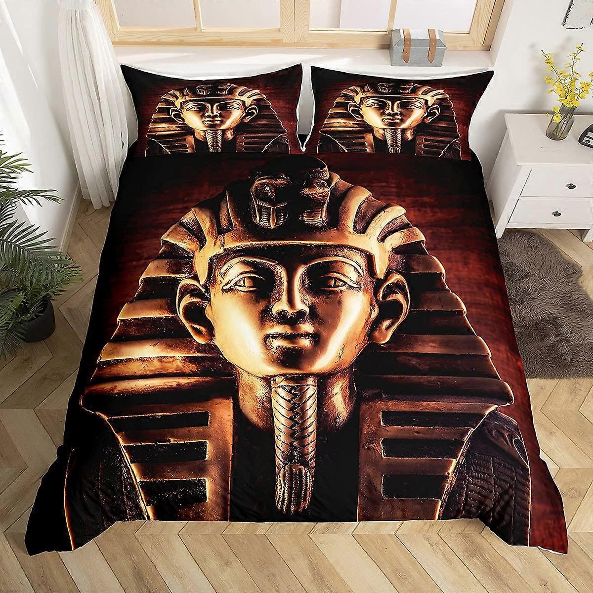 King Size Bedding Sets 3D Ancient Egypt Tribal Decor Egyptian Theme Bedding Bedroom Decor Set