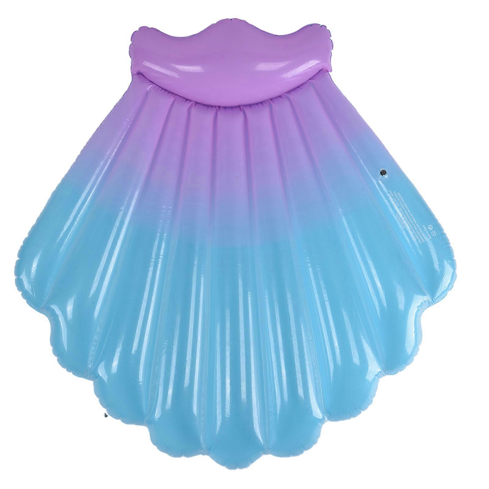 Float Bed Inflatable Floating PVC Shell Shaped Portable Accessory for Indoor Outdoor