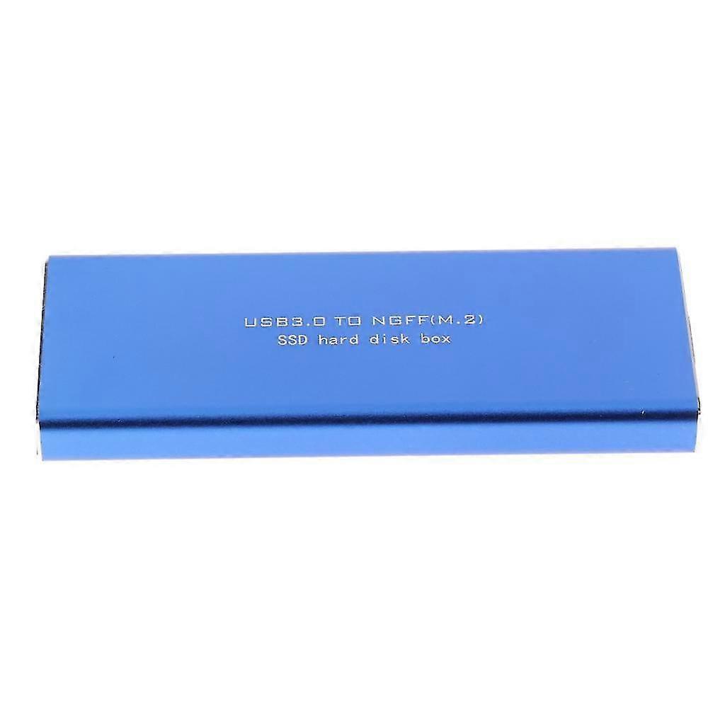 USB3.0 to NGFF M.2 SSD Hard Disk Box SSD External Enclosure Case 6GB/S Blue