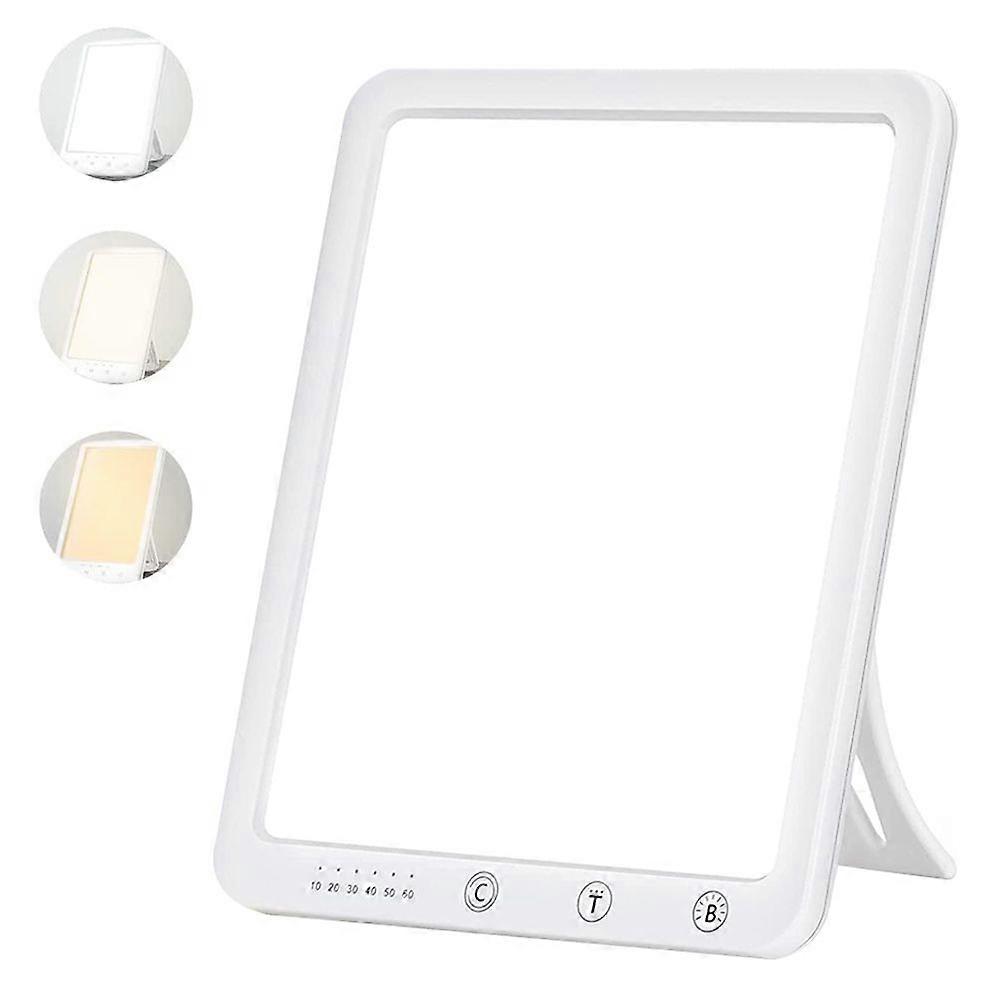 Light Therapy Lamp, 10000 Lux Sun Lamp,Touch Control,Adjustable Brightness Levels ,with Large Size Screen Adjustable Brightness, Timer Function for Ho