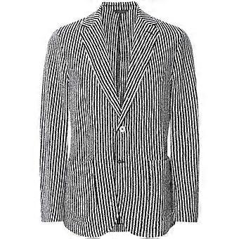 Circolo 1901 Slim Fit Textured Striped Blazer
