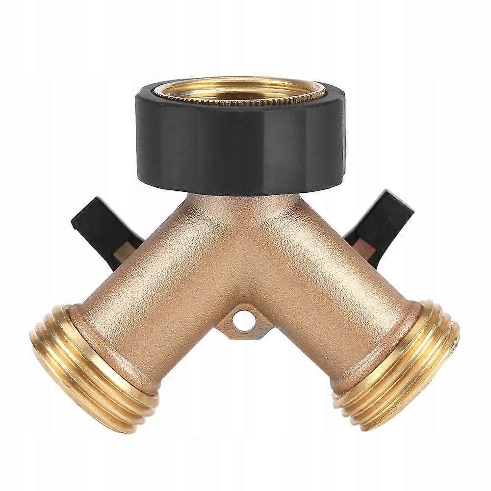 Tee With Two Valves Tap Adapter Connector Distributor For Garden Hose