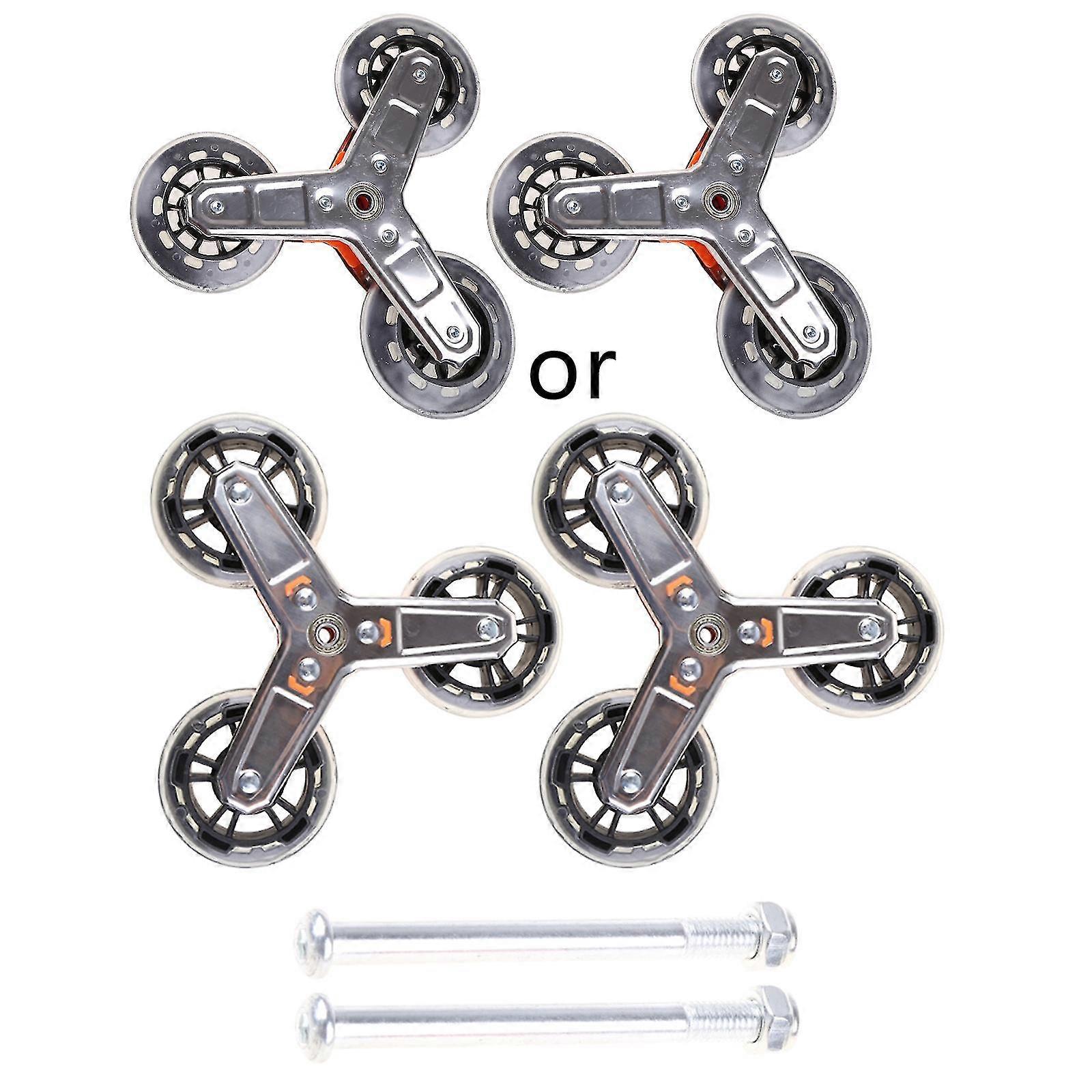 1 Pair Travel Pull Utility Folding Trolley Carts 360 Swivel Replacement Triang