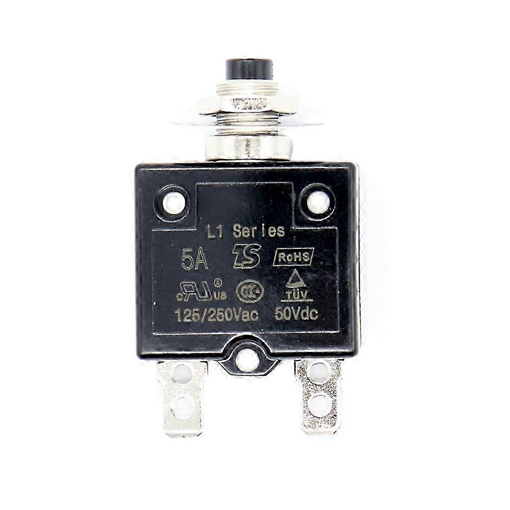 1X Circuit Breaker 12V/24V Push Button Resettable Thermal Circuit Breaker Panel Mount With Waterproo