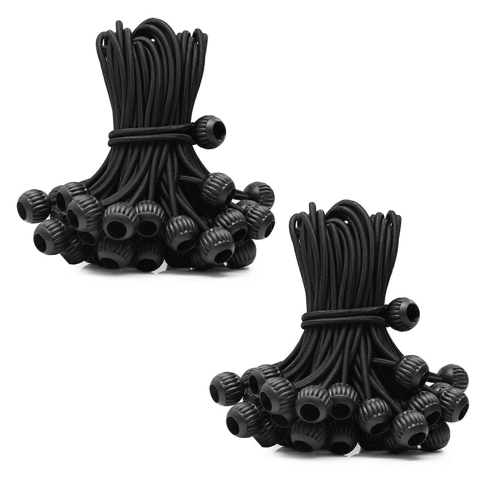 Ball Bungee Cords 4 Inch 6 Inch Heavy Duty Outdoor Tarp Bungee Cords for Camping and Tarps, Durable Elastic with Balls