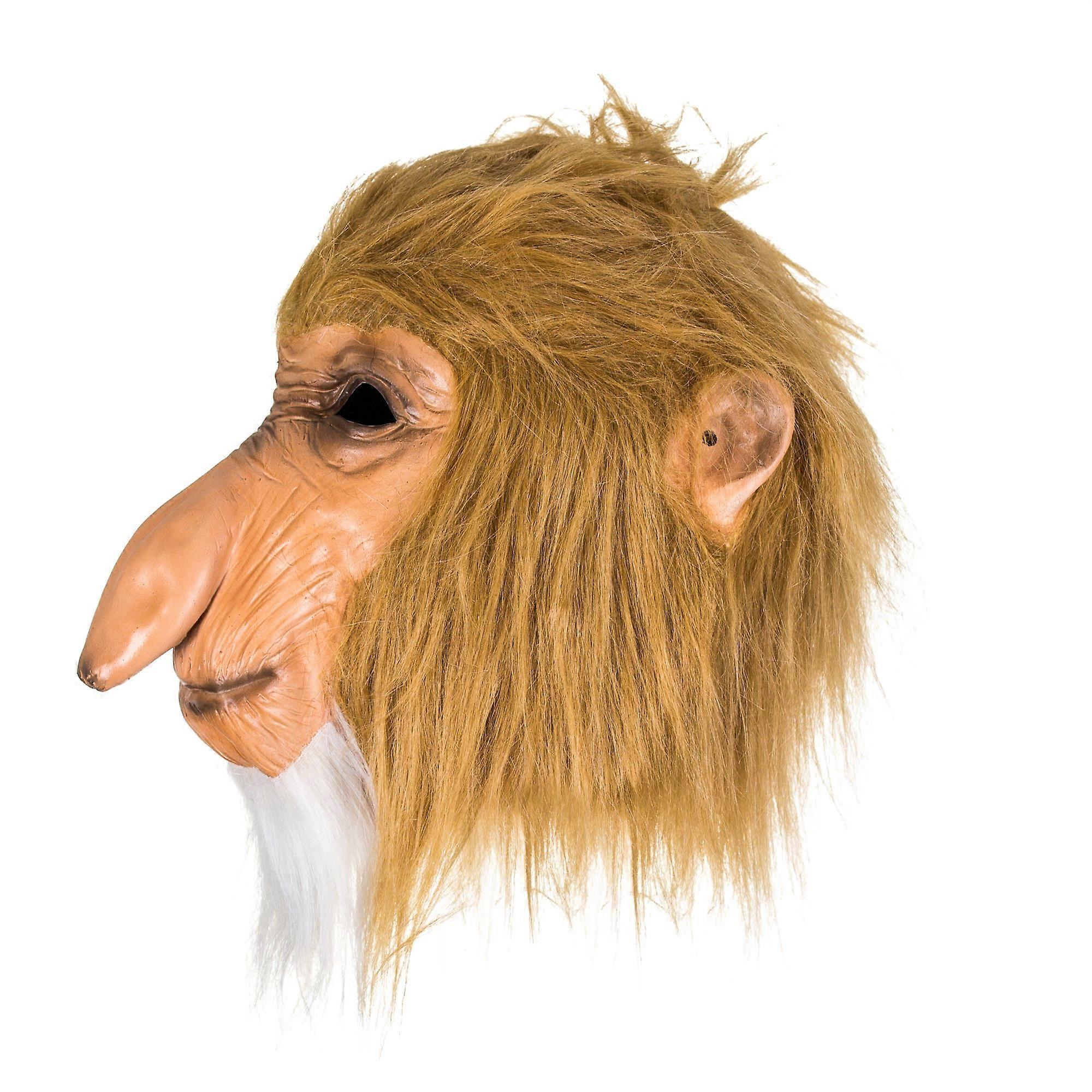 Face Mask Latex Mask Carrier Pole Monkey Latex Brown