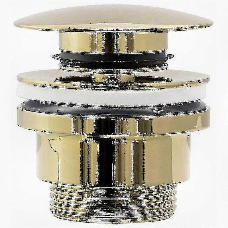 Universal Washbasin Drain Click-Clack Mechanism in Gold Finish