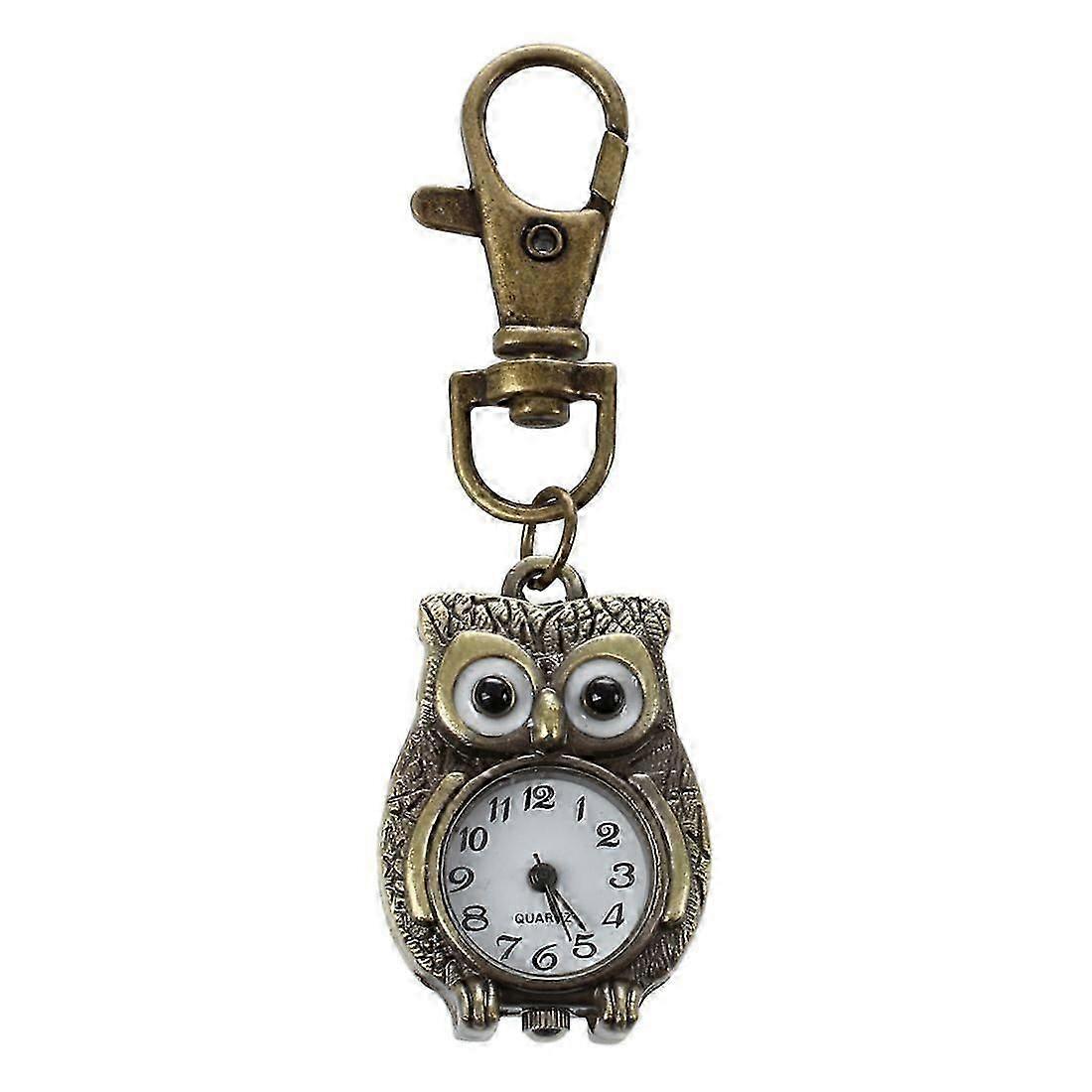 Keychain Clock Keyring Owl Shape 37X24Mm