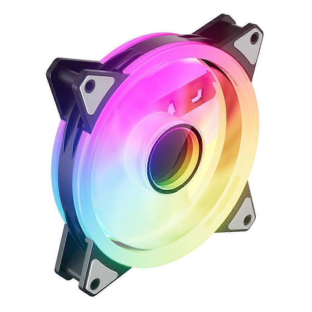 ARGB 120mm Computer Case Fan With 2 Light Effect PWM  Temperature Control